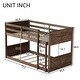 preview thumbnail 4 of 18, Twin Size Floor Bunk Bed with Safety Guardrails and Built In Ladder