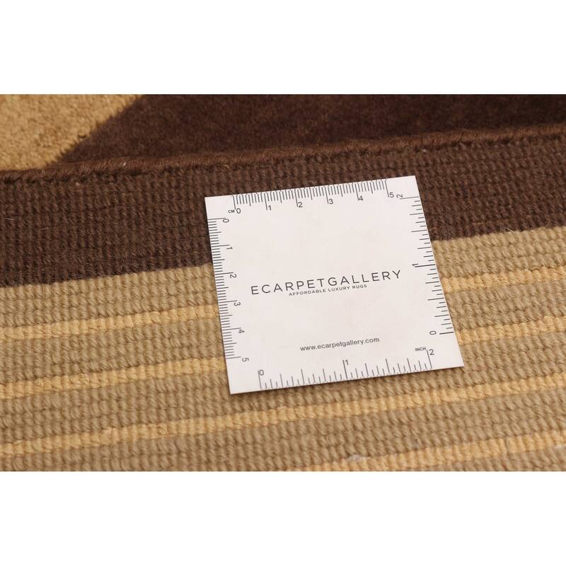 ECARPETGALLERY Hand-knotted Opulence Brown Silk, Wool Rug - 8'0 x 10'0