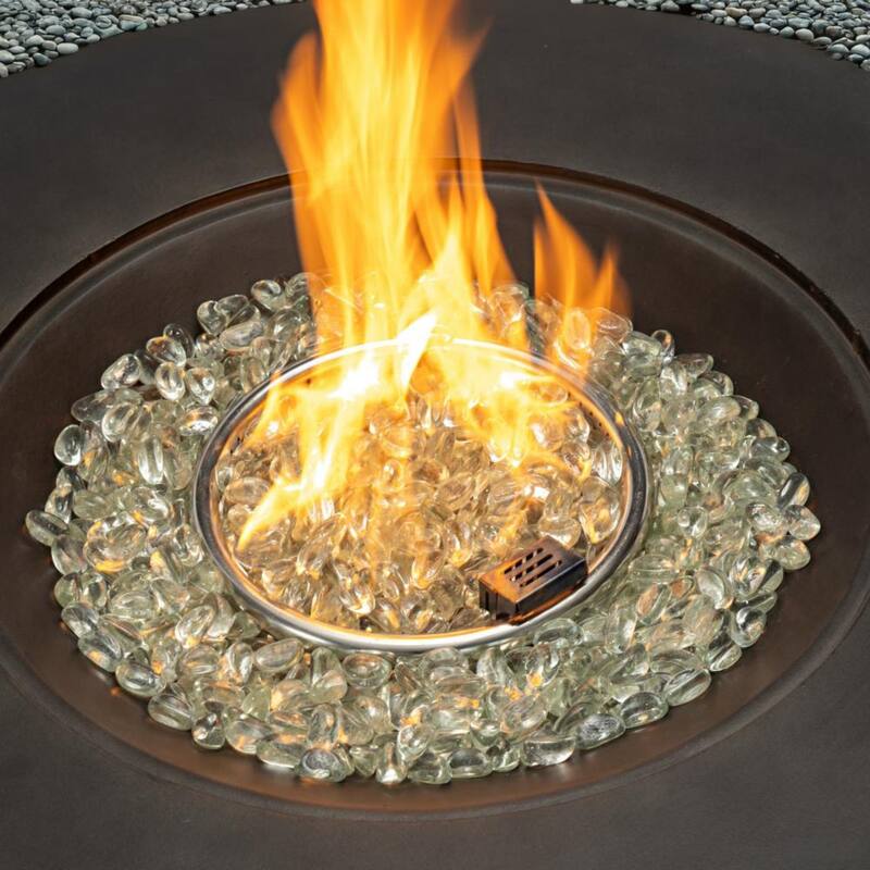 GDFStudio - Modern Outdoor 36'' Propane Gas Fire Pit Table with Hidden Tank Storage & Removable Steel Lid, Cover Included