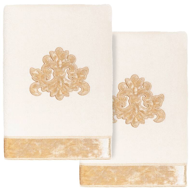 Authentic Hotel and Spa Turkish Cotton May 2 PC Hand Towel Set - Beige