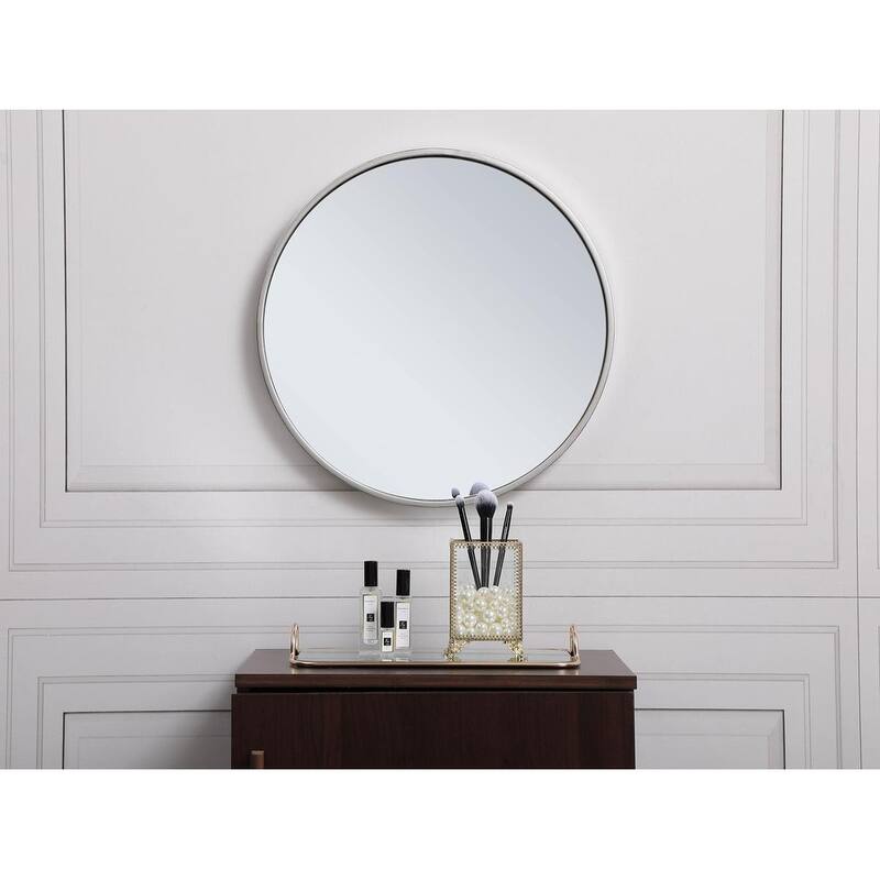 Carson Carrington Labbemala Metal Frame Round Mirror