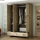 preview thumbnail 7 of 72, Rattan-Accented Wardrobe - Spacious Clothing Organizer with Style