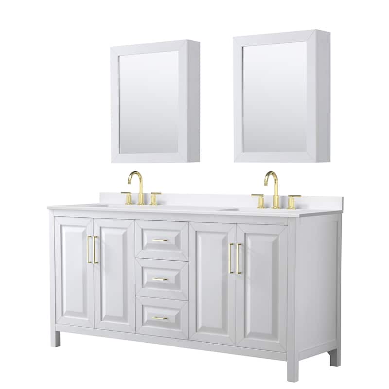 Wyndham Collection WCV252572D-QTZ-US3MED Daria 72" Free Standing