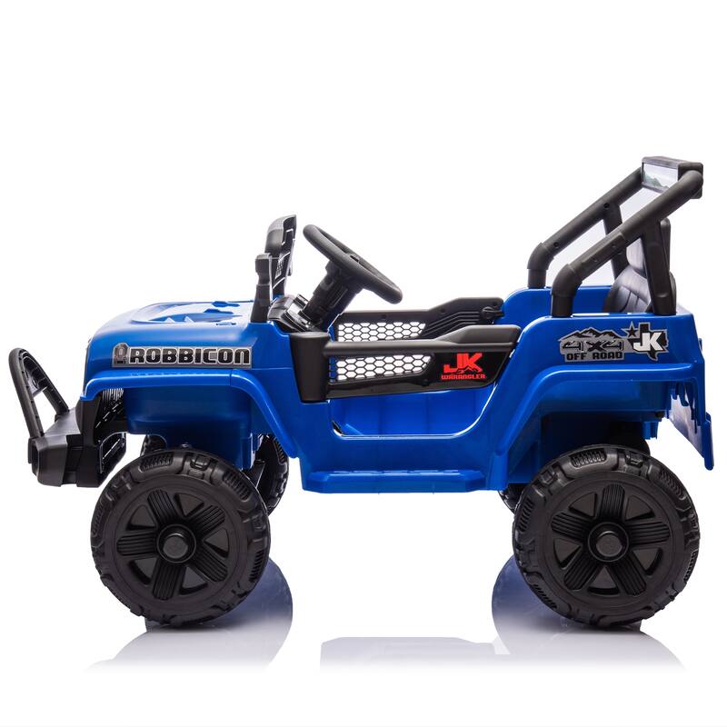 Kids' 12V Ride-On Truck with Early Education, LED Lights, and Music, Perfect Holiday Gift