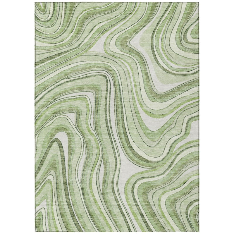 HomeRoots Abstract Transitional Rectangle Outdoor Rug