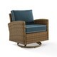preview thumbnail 15 of 32, Crosley Bradenton Outdoor Wicker Swivel Rocker Chair