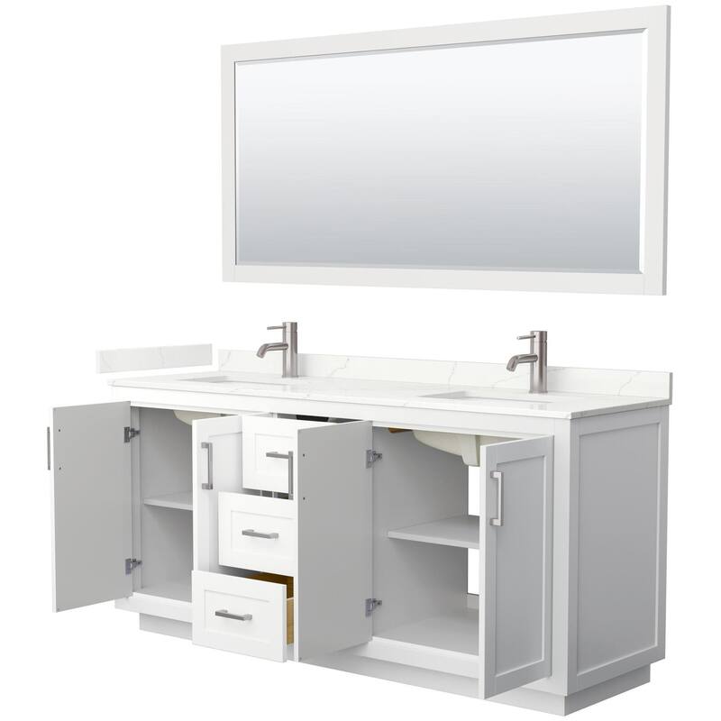 Wyndham Collection WCF292972D-QTZ-UNSM70 Miranda 72" Free Standing