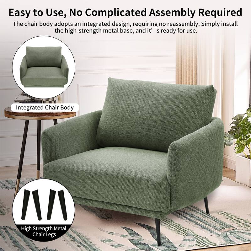 Karaka 37.5"W Oversized Armchair Leisure Sofa Accent Chair (Set of 2)