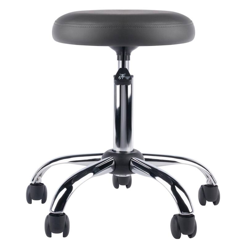 Adjustable Cushion Seat Swivel Stool - 25.5" - Charcoal Gray