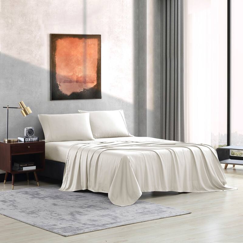 Valeron TENCEL™ Modal Sateen Sheet Set - White - Queen