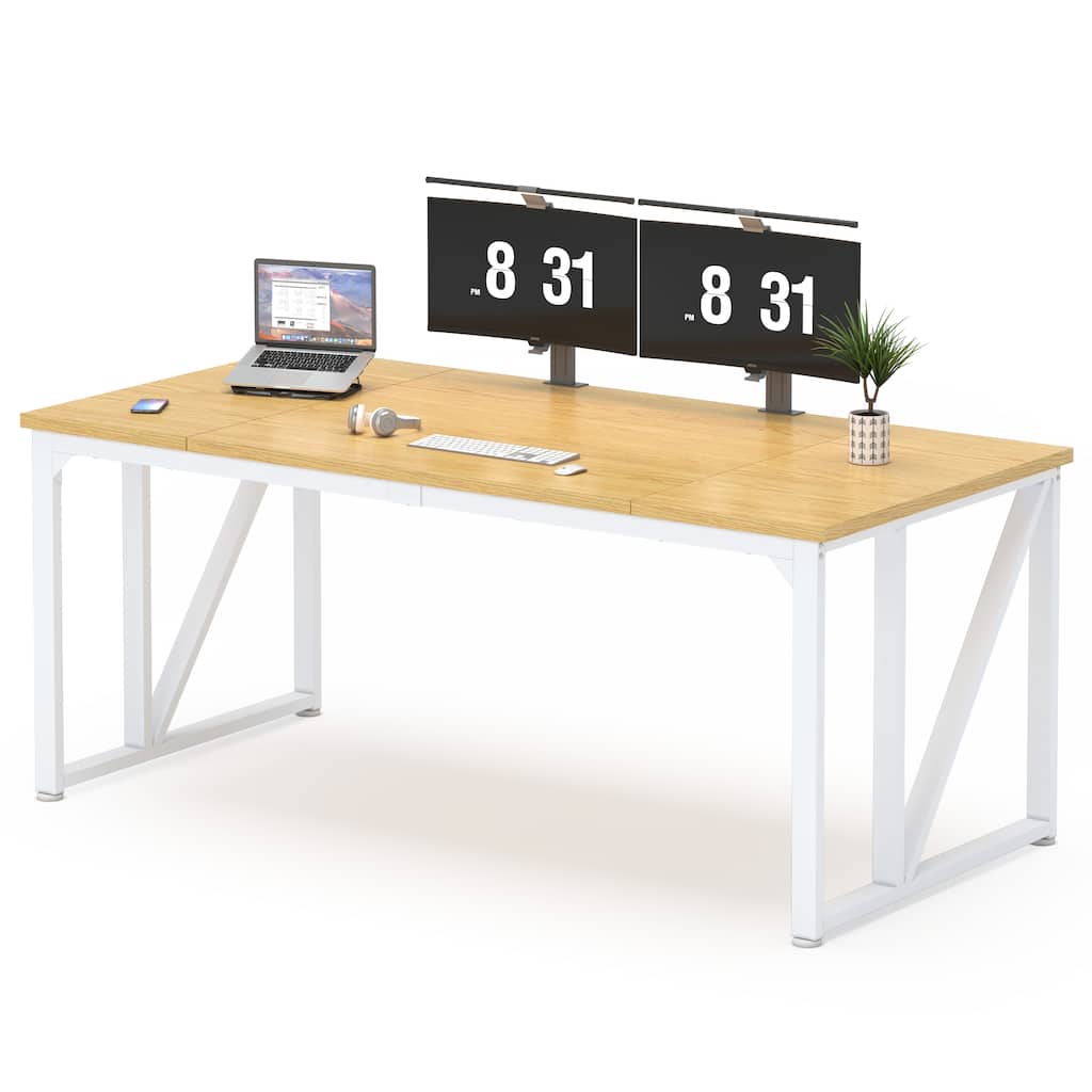 Computer Desk 70×30.7 Inch Gaming Desk with Deeper & Thicker Desktop, Office Desk Work Desk for Home Office