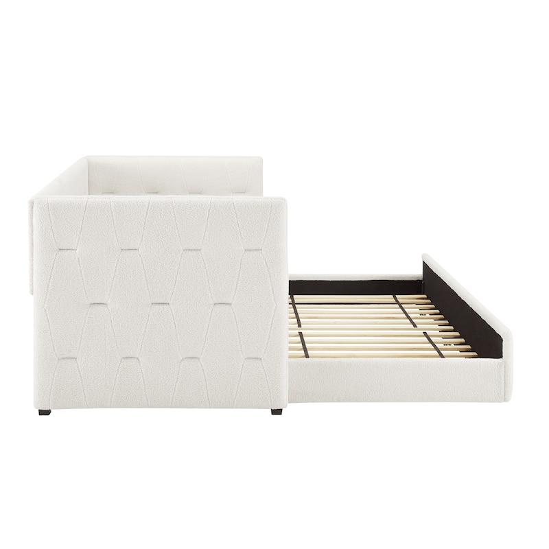 Corvus Somme Tufted Upholstered Daybed with Trundle