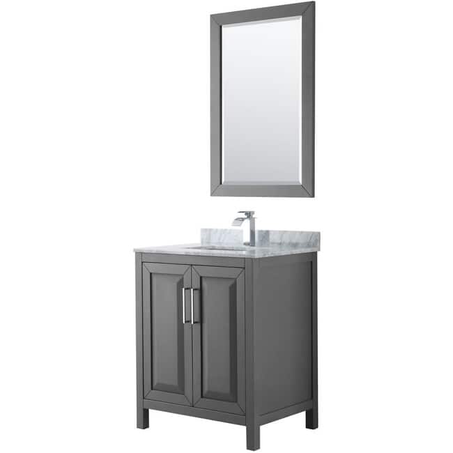 Wyndham Collection Daria 30" Free Standing Single Vanity Set with MDF