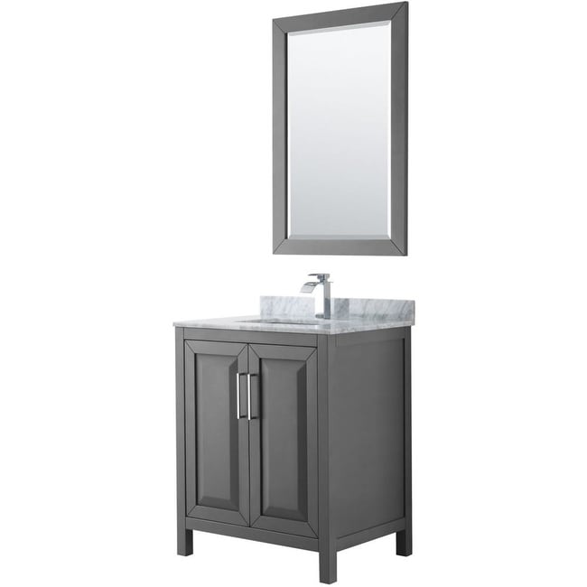 Wyndham Collection Daria 30" Free Standing Single Vanity Set with MDF