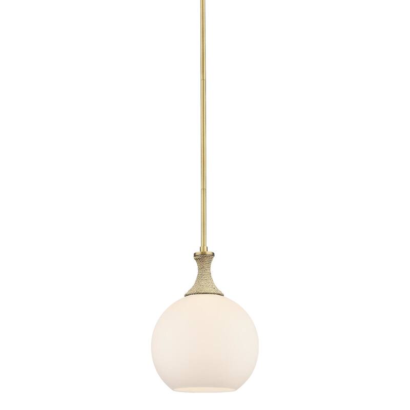 Innovations Lighting 415-1SR-14-10 Astor Pendant Astor 10" Wide - Brushed Brass / Matte White