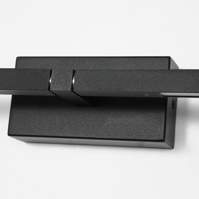 25" Modern Black/Gold LED Wall Sconce - 12W 3000K Warm Light, Linear Fixture for Bedroom & Hallway