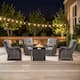 Option Brown Wicker Gray Cushion