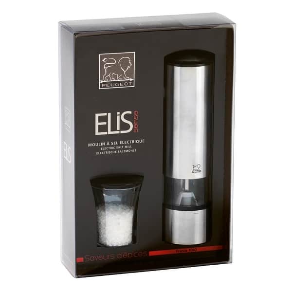 Peugeot Elis Sense Electric Salt & Pepper Mill Set, Stainless