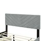 preview thumbnail 13 of 13, Twill Upholstered Bed with Twin Trundle & Drawers, Queen Size, Grey