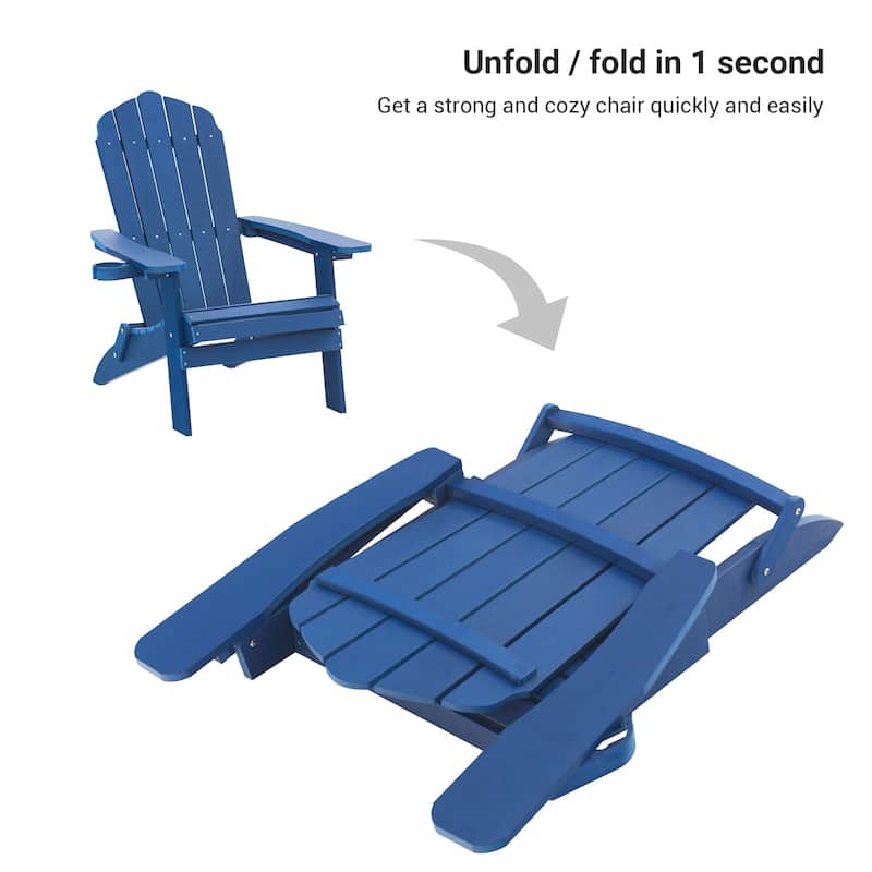 Bonosuki Set of 2 Folding Adirondack Chair Patio Fire Pit Chair