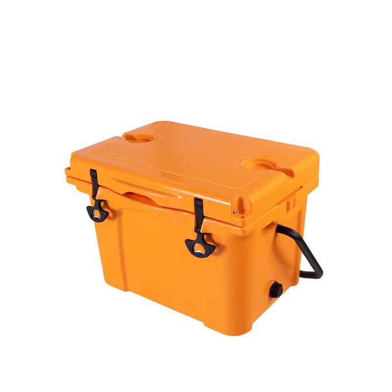 25QT Portable Cooler, Insulated Hard Cooler with Bottle Opener, Cup Holder, Forming Ruler, Travel, Beach, Camping, Fishing