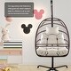 preview thumbnail 10 of 22, Stand Wicker Rattan Patio Basket Swing Egg Chair with C Type Bracket