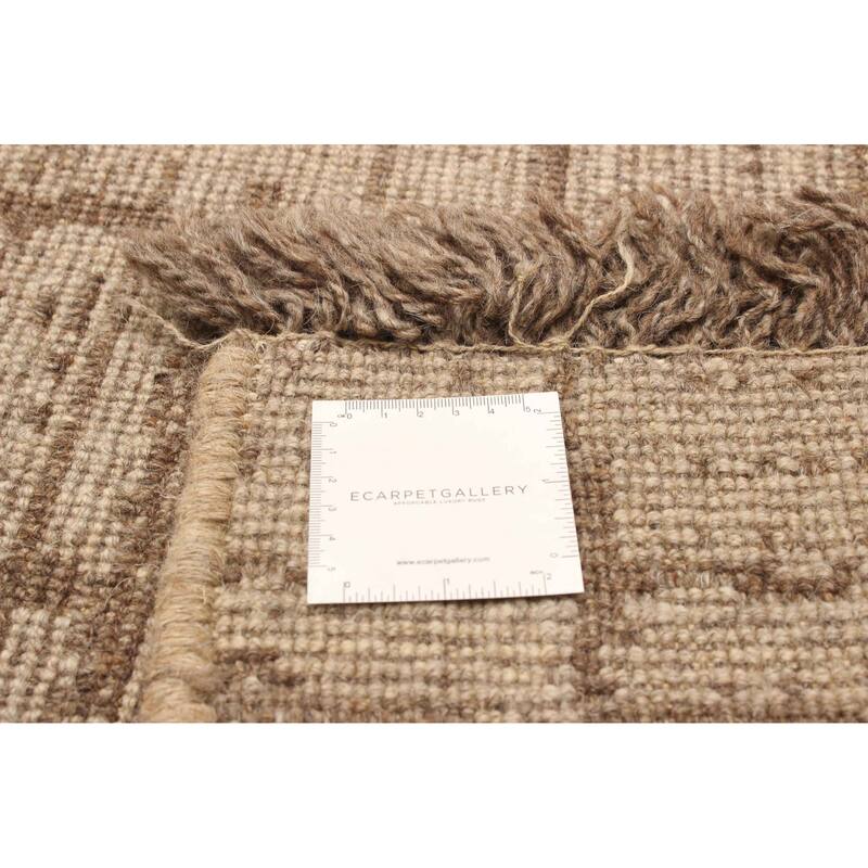 ECARPETGALLERY Flat-Weave Ankara FW Taupe Wool Tapestry Kilim - 6'0 x 9'5