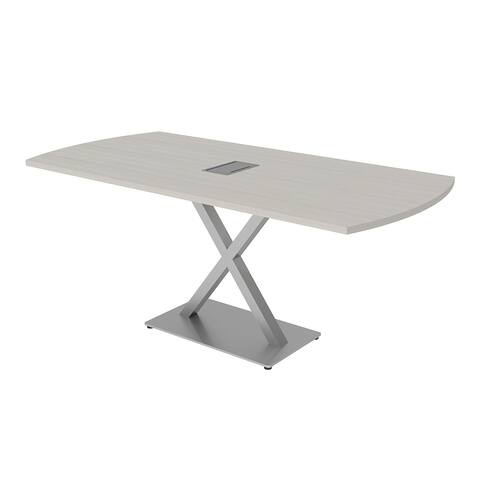 6X3 Arc Rectangle Conference Table With X Base Data And Electric