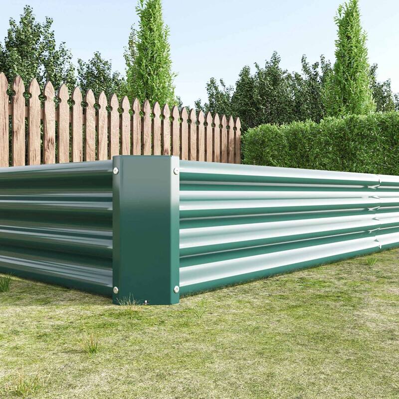 Large Galvanized Metal Raised Garden Bed Open Bottom Rust-Resistant