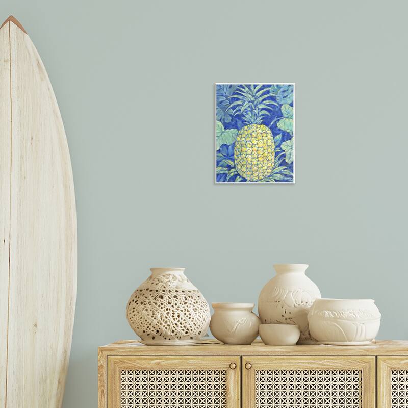 Stupell Blue Hawaii Pineapple Wall Plaque Art Design By Paul Brent