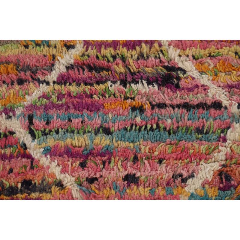 Trellis Plush Moroccan Oriental Area Rug Hand-Knotted Wool Carpet - 6'1" x 9'8"