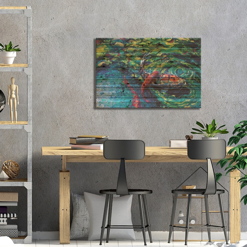 Out From Under Rocks Print On Wood by Iris Scott - Multi-Color