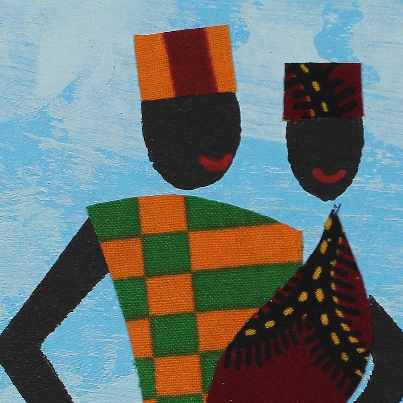 Novica Handmade Layered Love Wood Statuette