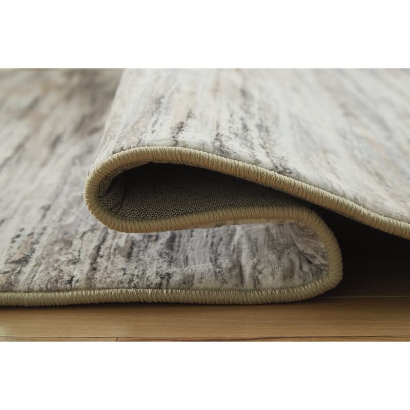 Signature Design by Ashley Nace Gray/Brown/White Memory Foam Area Rug
