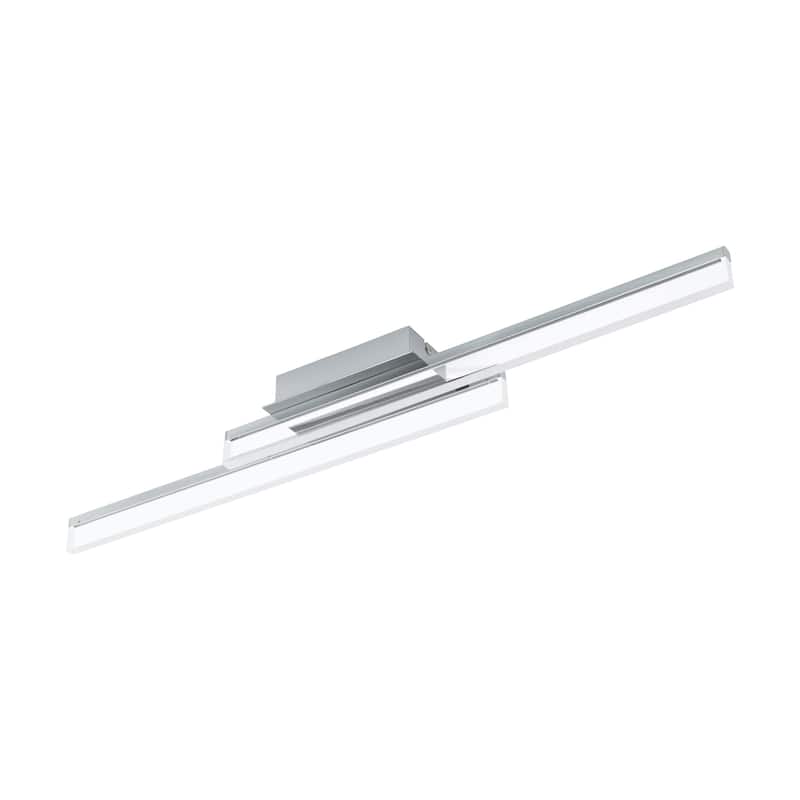 Eglo Palmital 1 LED Ceiling Light w/ Chrome Finish and Satin Shade - Chrome