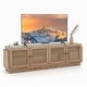 preview thumbnail 4 of 7, Farmhouse TV Stand for TVs up to 75 Inches with 2 Cabinets - 70" x 16" x 20"(L x W x H)