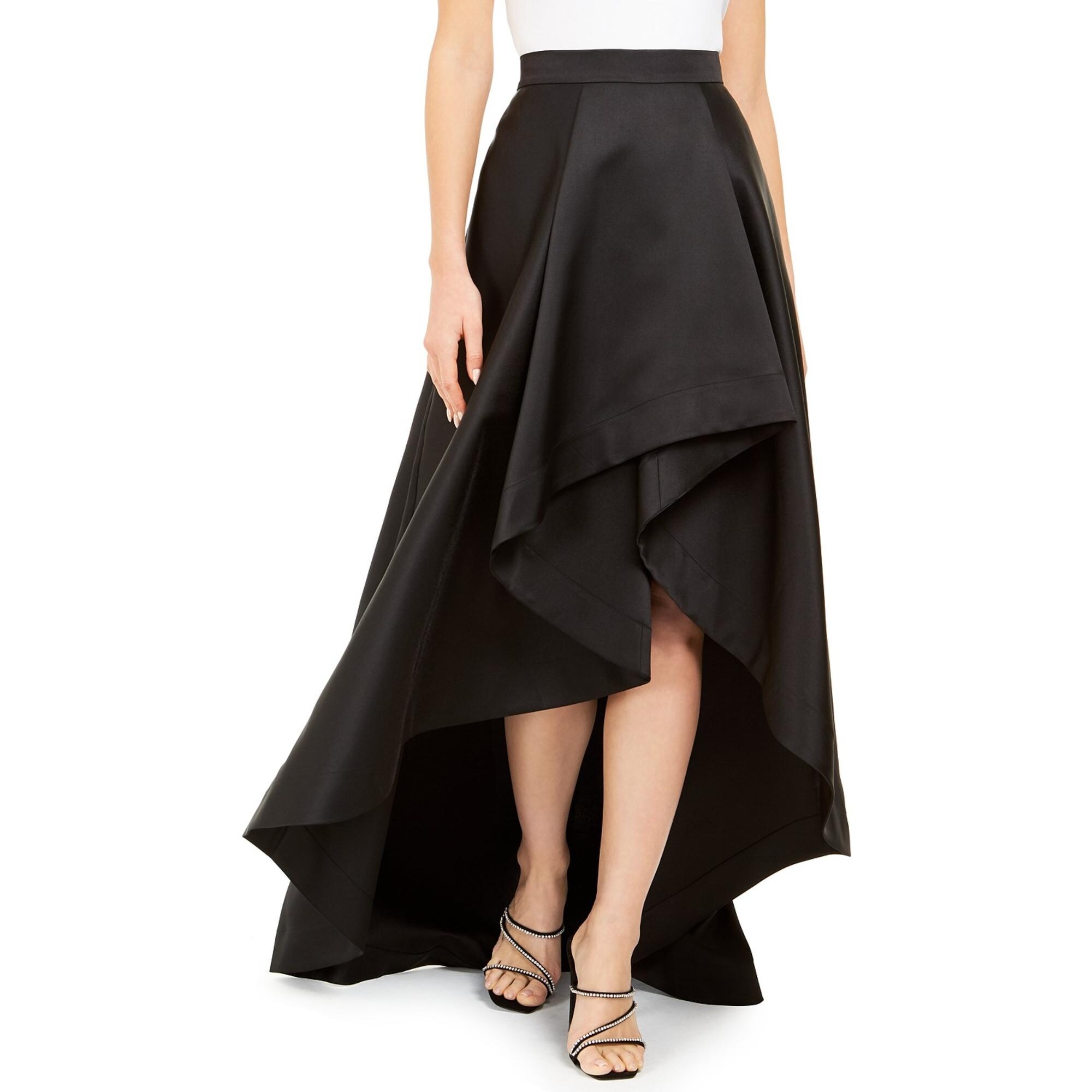 women's pleated high low skirt