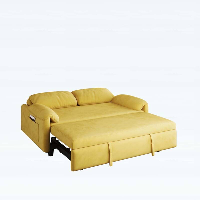 Sofa Centric Design: 54-Inch Sofa Bed with Dual Purpose - A Stylish Retractable Bed for Your Living Room