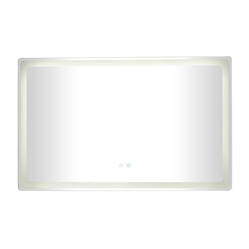Glass Anti Fog Mirror with LED Light - Silver - Roche River Decor - Silver - 47"W, 30"H