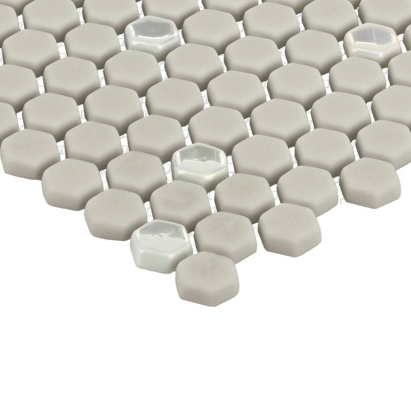 Daltile Starcastle 5/8" Mini Hexagon Glass Wall and Floor Mosaic (15 PC Per Carton) (13.80 SQFT Per Carton)