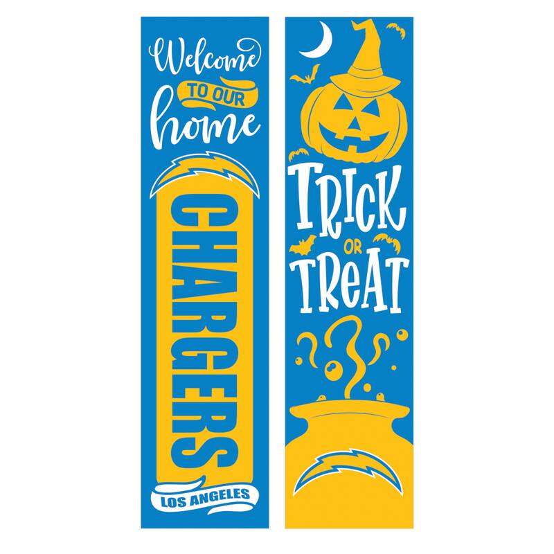 47" Double Sided Seasonal Porch Leaner, Los Angeles Chargers - 47" x 11.25"