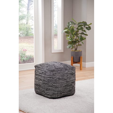 The Curated Nomad Oasis Handwoven Pouf
