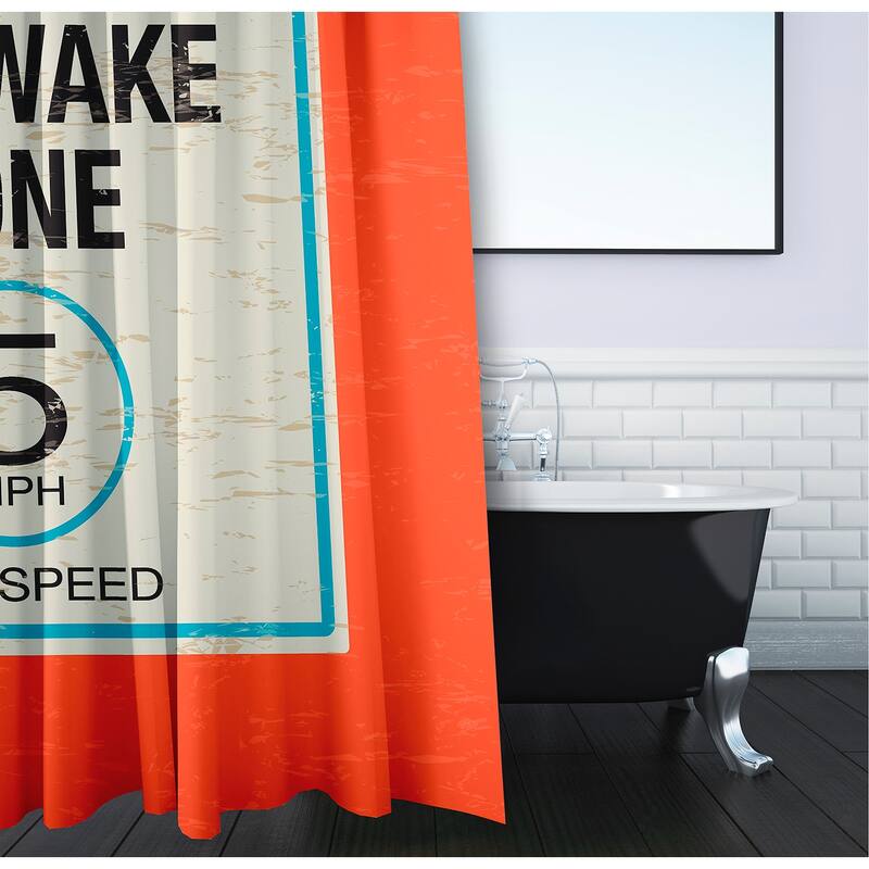 No Wake Word Print Shower Curtain