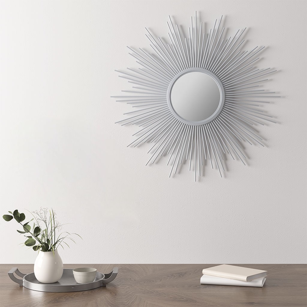 お歳暮 時期 Decor Wall Sunburst frame Metal Mirror Beyond & Bath Bed - シューズ