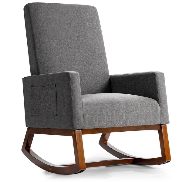Costway mid century massage rocking hotsell chair