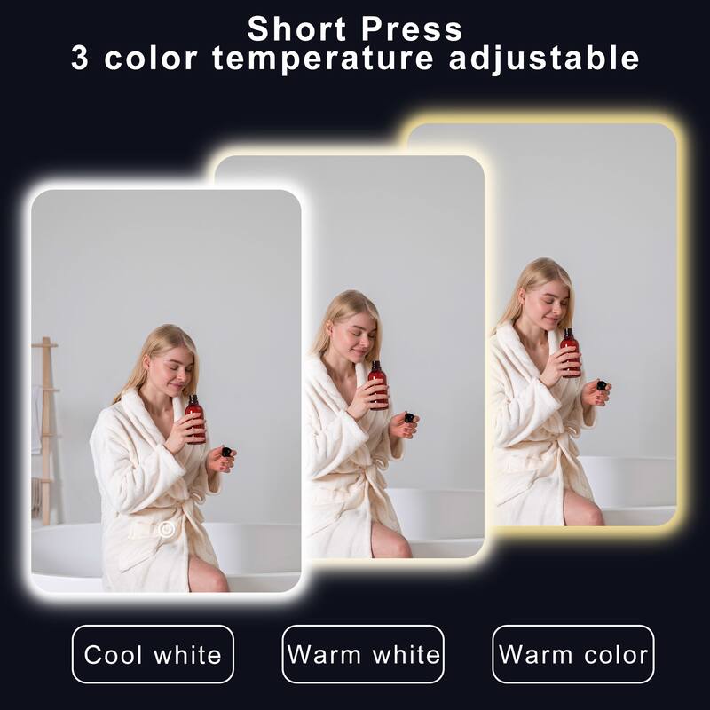 Square Rounded-Corner LED Mirror, both Stylish and Practical