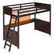 preview thumbnail 4 of 7, Versatility galore Twin size Wooden Loft Bed with Desk and Writing Board