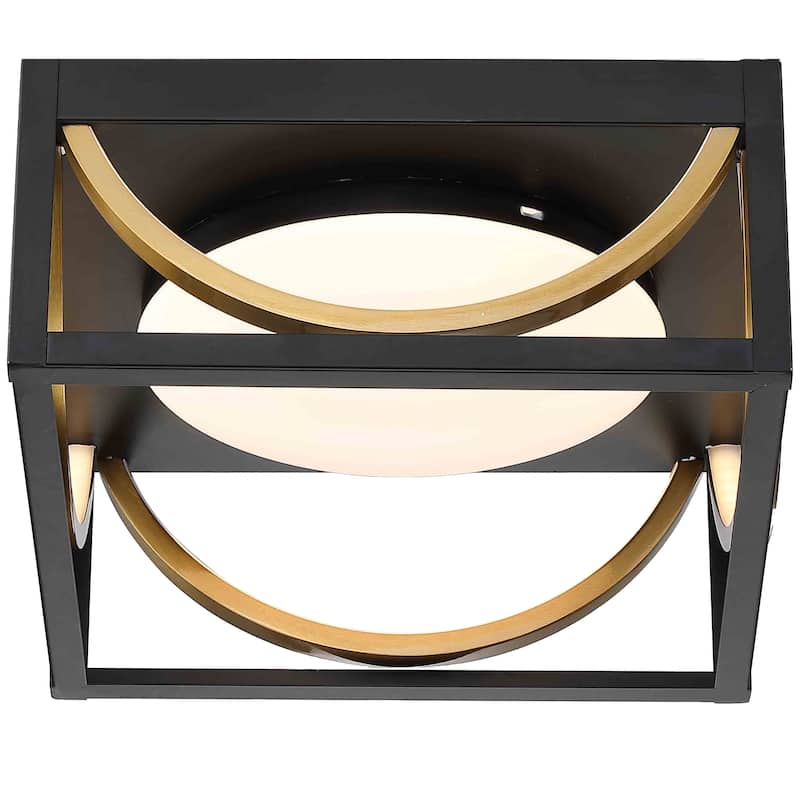 1-Light 28W LED Rectangles Ceiling Light - 11.8"x11.8"x5.5"