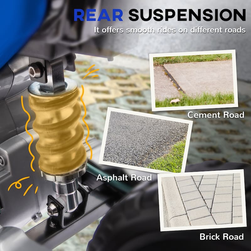 Blue Kids Dirt Bike 12V Electric Motorcycle with Training Wheels, Toddler Ride-On Motorcycle with Music