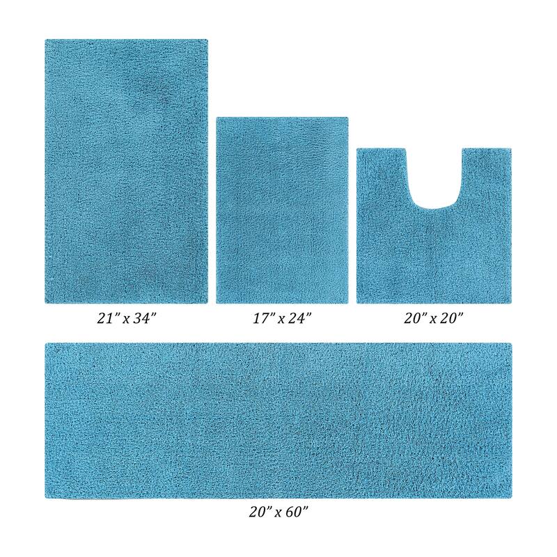 Better Trends Bath Rug Set 100% Micro Polyester Tufted Anti-Skid Latex Backing Bathroom Rugs for Shower, Sink Mats Micro Plush